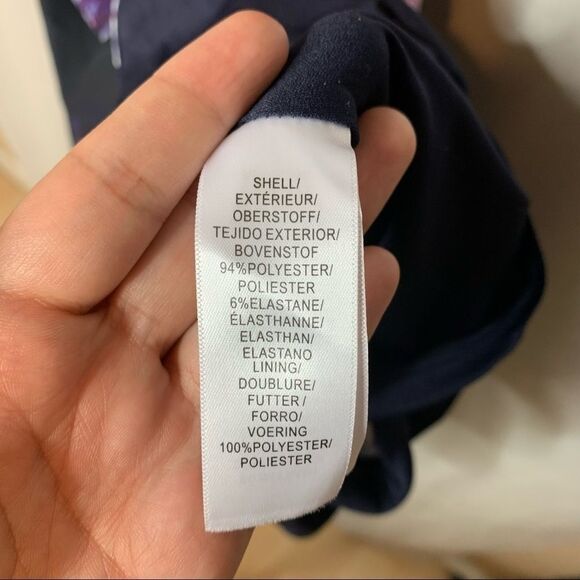 Adrianna Papell • Floral Print V Neck A-Line Dress - Picture 10 of 12